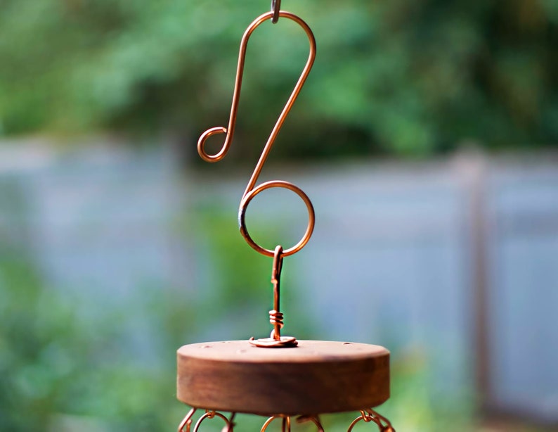 Wind Chime 7 Copper Chimes Handmade Hand Crafted Anniversary Etsy