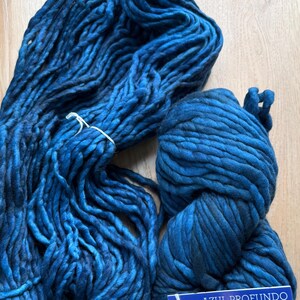 Malabrigo Rasta Yarn: Azul Profundo Blue, Super Bulky Merino