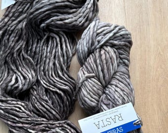 Malabrigo Rasta Sombras yarn – Super Bulky Merino Wool, Hand Dyed Soft super bulky grey Yarn