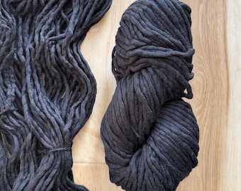 Malabrigo Rasta black yarn super bulky merino wool yarn