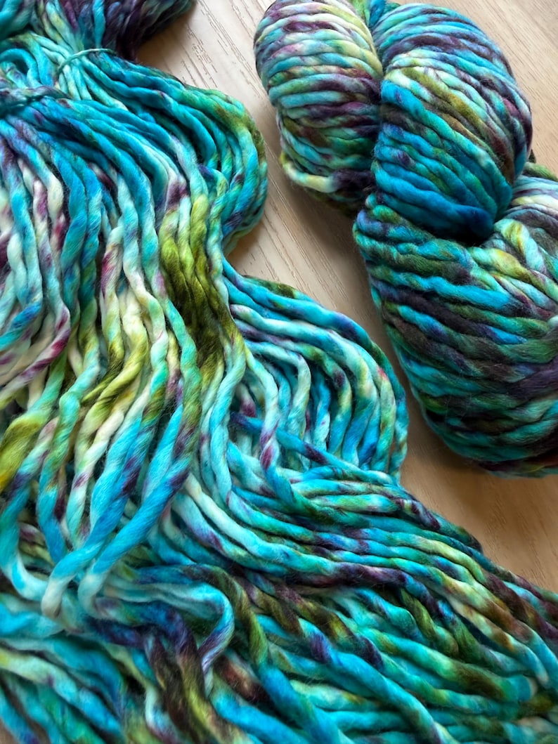Malabrigo Rasta Merino Wool Yarn, Boomerang Multicolor Super Bulky merino wool yarn image 2