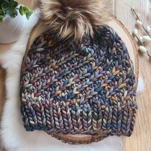 Natural Merino Wool hat wool beanie, Merino Wool chunky hat neutral color