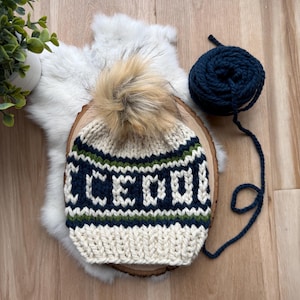 ICEDOGS knit hat wool beanie icedogs hockey hat, warm custom beanie for ICEDOGS hockey team