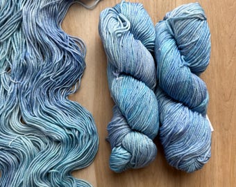 Malabrigo Rios Yarn Light blue yarn– Worsted Weight Superwash Merino Wool, Hand Dyed Soft Yarn