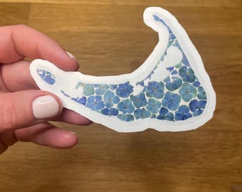 Nantucket sticker, blue hydrangea, vinyl sticker - laptop- water bottle- party favor- bridesmaid gift- girls trip present
