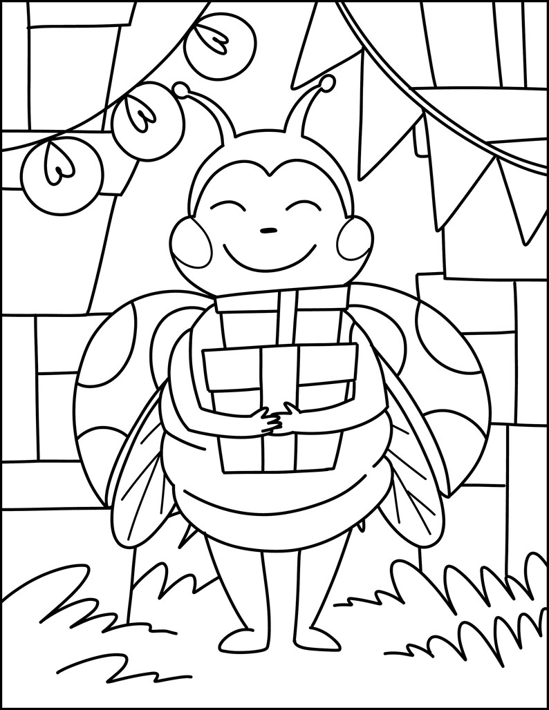 Lively Ladybirds, Bugs, Lady Bugs, Kids Coloring Book, Insects, Beetles