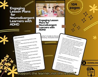 ADHD Support Workbook | Teacher, Homeschool Focus Tools (Printable)