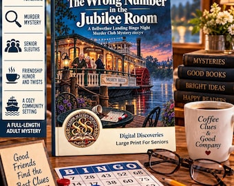 The Wrong Number in the Jubilee Room, Large Print Senior Murder Mystery, Senior Sleuths Cozy Mystery, Murder and Mayhem Book