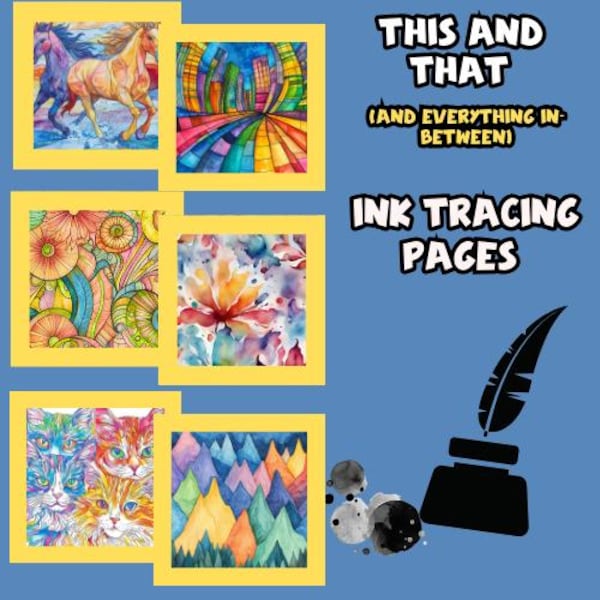 Printable Inky Ink Tracing Printable - Etsy