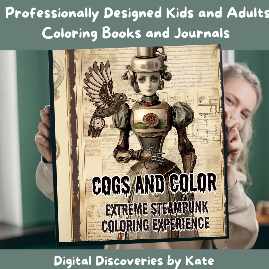 Extreme Steampunk Coloring Book, Cogs and Color for Teens - Etsy