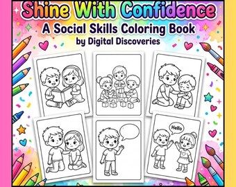 Social Skills Activities for Kids, SEL Worksheets, Confidence Building (PDF)