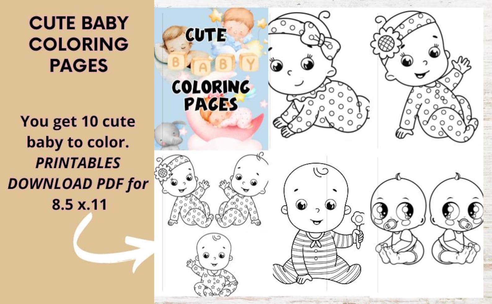 Cute Babies Coloring Pages – Prek-1st Grade, Twins & Triplets (PDF ...