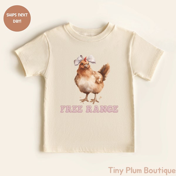 Freiland-T-Shirt, Freiland-Kind, Freiland-Shirt, Bauern-Shirt, Hahn-Shirt, Koketten-T-Shirt, Bio-Kind, Hahn-Huhn-Shirt, Bauernhofleben