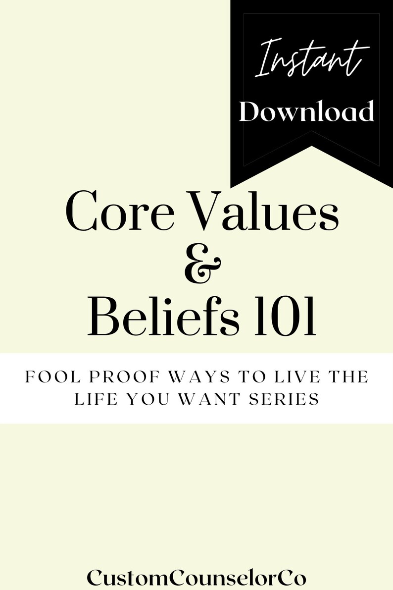 Core Beliefs Worksheets Bundle: CBT Therapy Tools (PDF) - Etsy
