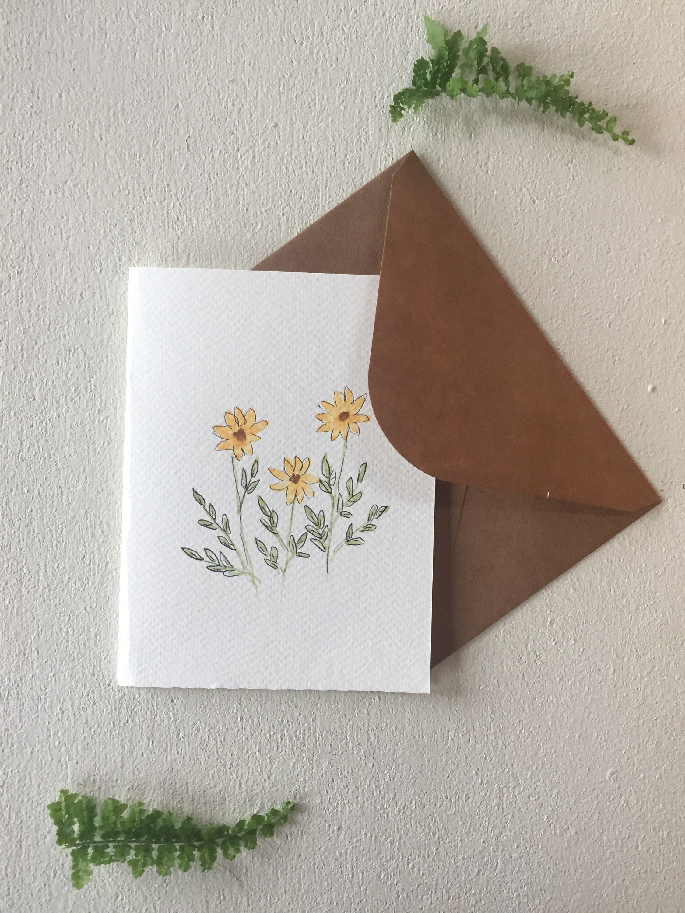 Hand Painted Floral Watercolor Card Set: Blank Greeting Cards With ...