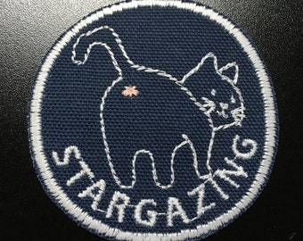 Stargazing iron on patch