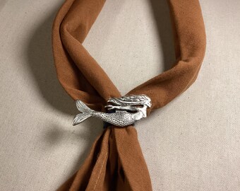 Claquette bandana sirène en cuir