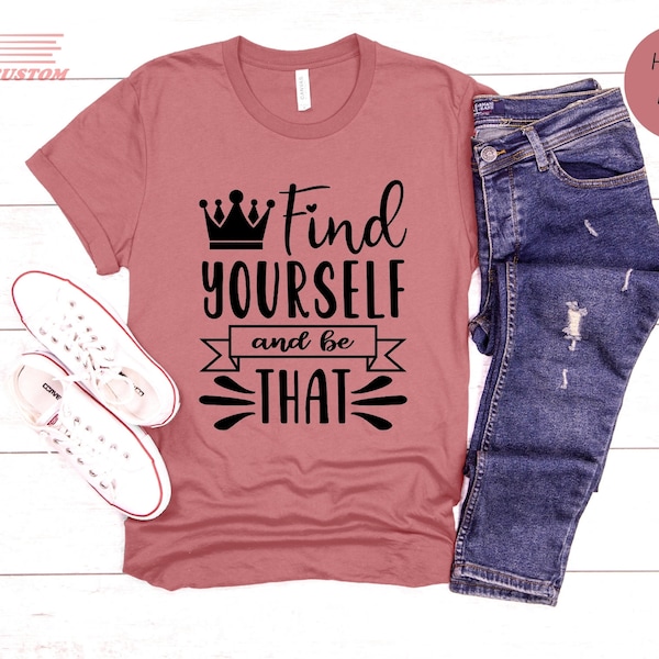 TUPOSU Inspirational T-Shirt For Women - "Find Your Strong" Positive Message Tee, Casual Comfort Fit