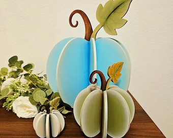 Archivo SVG y DXF para corte láser de calabaza 3D - Decoración de otoño Glowforge
