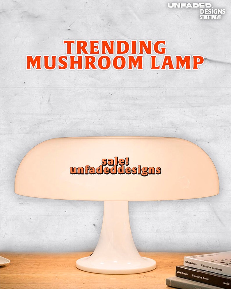 Lampe de table champignon LED, éclairage minimaliste moderne pour chambre à coucher, salon, décoration d'hôtel, lampe design, éclairage lampe vintage, lit de chevet image 5