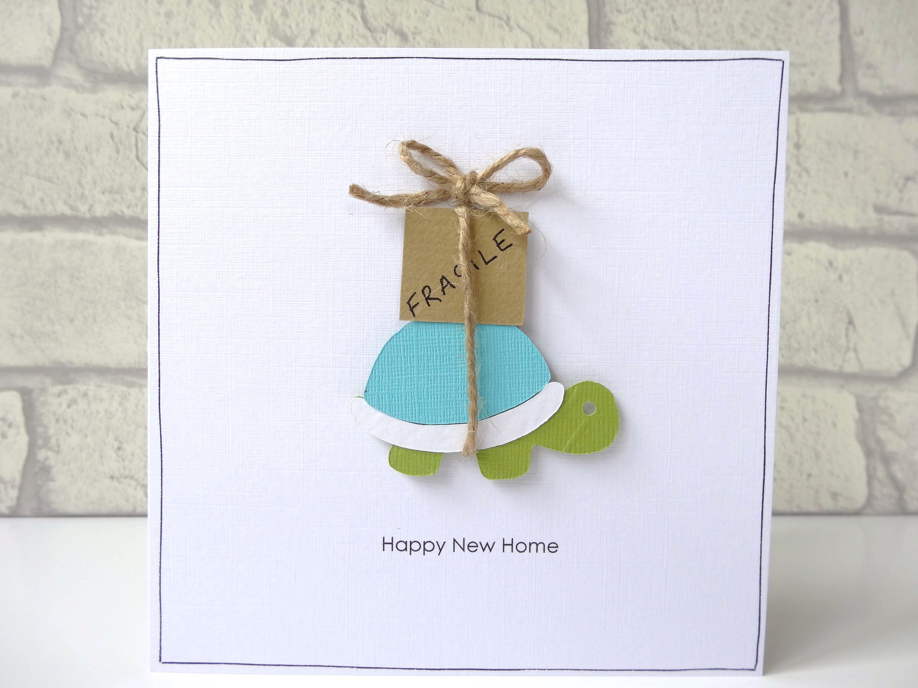 Personalised New Home Card Funny housewarming cards Turtle Etsy