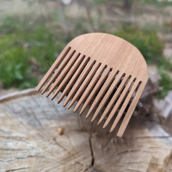 Medieval Fine Tooth Handmade Wooden Comb Cherry