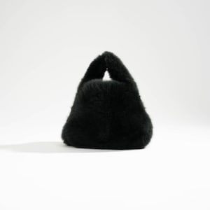 Alpaca  “Mini Handbag Venus” — Luxury alpaca leather handbag —  Fluffy alpaca fur handbag —  Handmade by Peruvian artisans