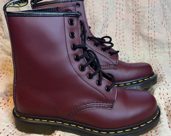 Dr Martens 1460 cherry red smooth leather boots