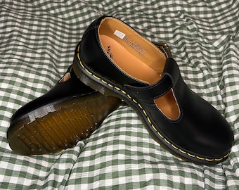 Dr Martens Polley - Black Leather Mary Janes Size UK6/EU39