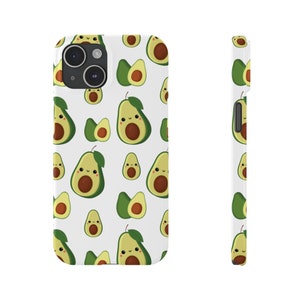 Slim Phone Case Avocado iPhone case iPhone case Slim iPhone case Avocado phone case gift for her gift for mom avocado case Cute phone case image 2