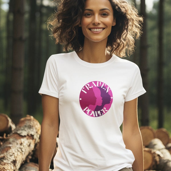 Frauenpower starke Frauen Schweres Unisex T-Shirt mit Rundhalsausschnitt