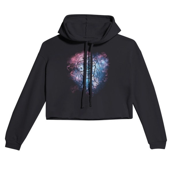 Galaxy Woman Sterne WeltallDamen Cropped Hoodie | Bella + Canvas 7502