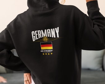 Deutschland Fußballmanschaft Fan Premium Felpa con cappuccio unisex