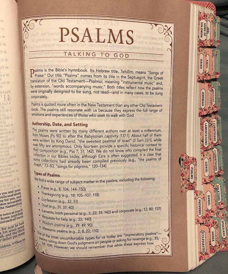 Personalized NLT Pink Faux Leather Spiritual Growth Bible image 2
