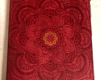 Red Flower Cork LeatherTouch Teen Study Bible (CSB)