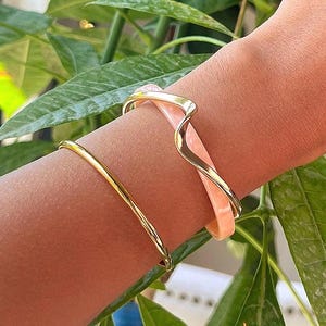 Bangle Bracelet - Gold Cuff Bracelet - Statement Bracelet - Layering bracelet Bracelet For Women