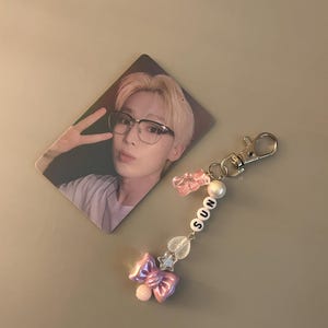 Kpop Customizable Keychain, Kpop Cute Bag Charm, Aesthetic Kpop Charm