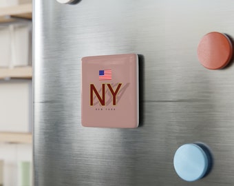 NEW YORK | USAShadow© porseleinen magneet, vierkant