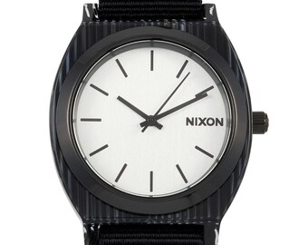 Nixon ~ Time Teller Acetate ~ Volledig zwart/zilver 40 mm horloge ~ A327-2345