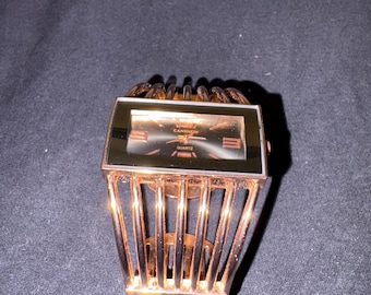 Reloj CANSNOW para mujer, de lujo, de moda, de oro rosa, con pulsera de vestir.