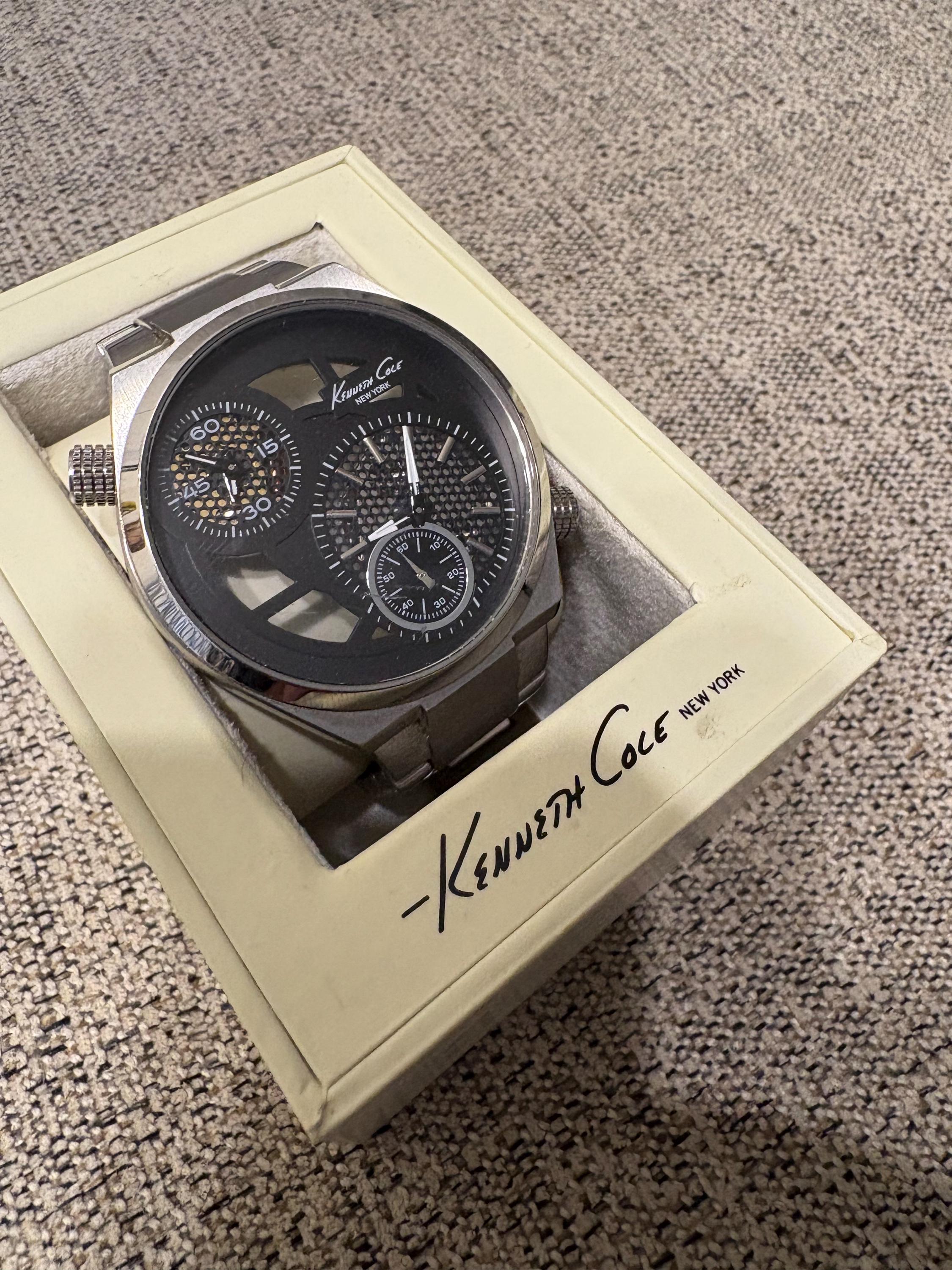 Coffret Montre Homme Kenneth Cole New York - Argenté - Neuf Avec étiquettes Et Boîte