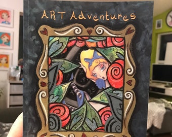 BOOK ~ Alice in Wonderland themed Art Tutorial book