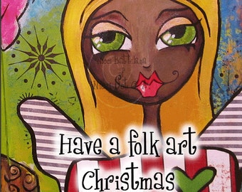 CHRISTMAS: Have a FOLK ART Christmas ~ Greeting Card by a Glitzy Gal ...