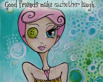 Snorting Good Friends ~ Greeting Card by a Glitzy Gal ...