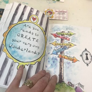 BOOK Create Your Own Wonderland Join Alice on a Mixed Media Adventure creativity prompt book image 3