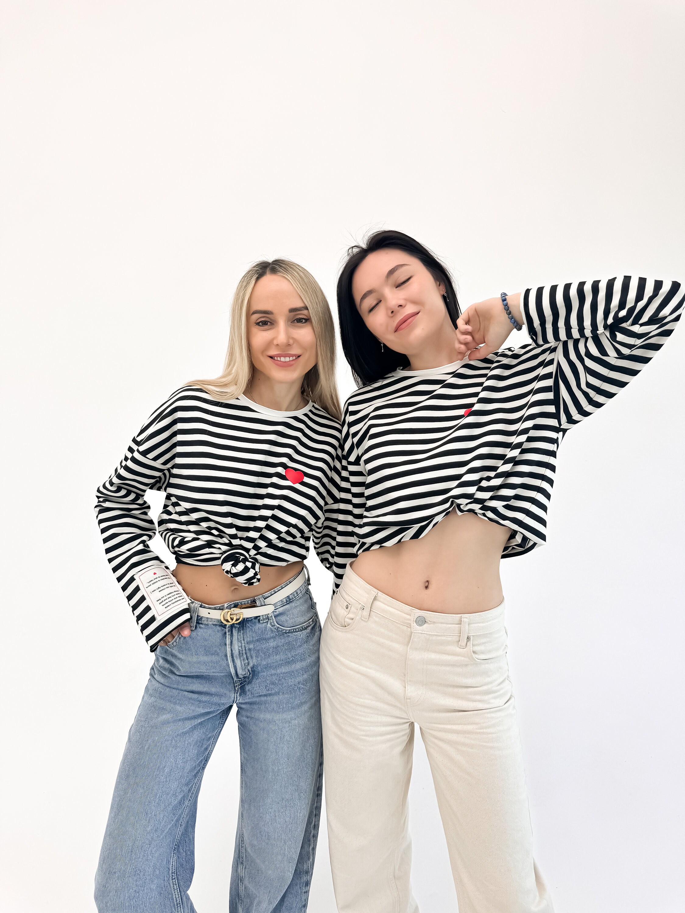 BRITON SN/ Jersey 3/4 Sleeve Crop Top Tee
