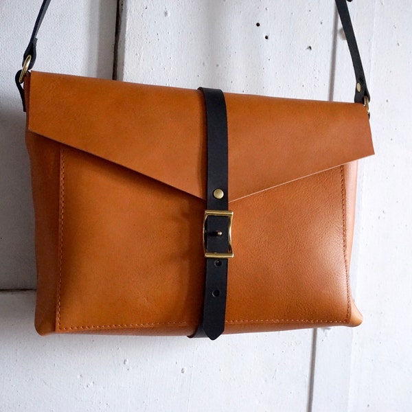 Brooklyn bag in honey and slate