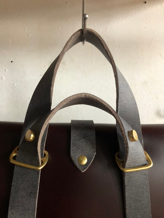 Woven Rucksack in Burgundy and Slate - Etsy display picture 2