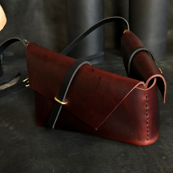 holster bag in oxblood