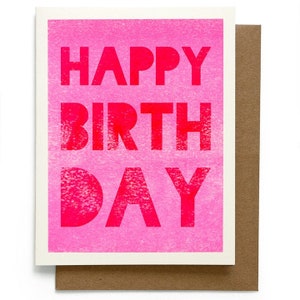 Happy Birthday Risograph Card